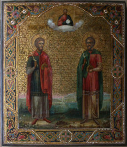 Реставрация иконы св. Косьма и Домиан